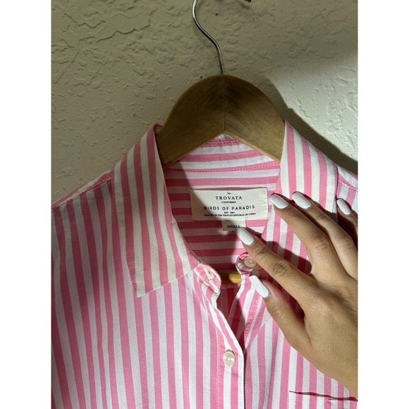 NWOT By Trovata Birds Of Paradise Striped‎ Top Size Small - Picture 3 of 7